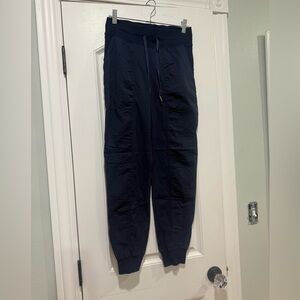 lululemon athletica women’s dark blue Dance Studio joggers.